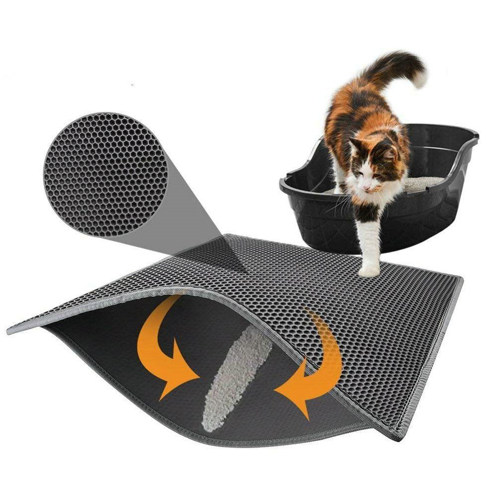 Solighter Cat Litter Pad Papan Garukan Kucing Elastisitas Tinggi Double-deck Tahan Air Collapsible Cushion