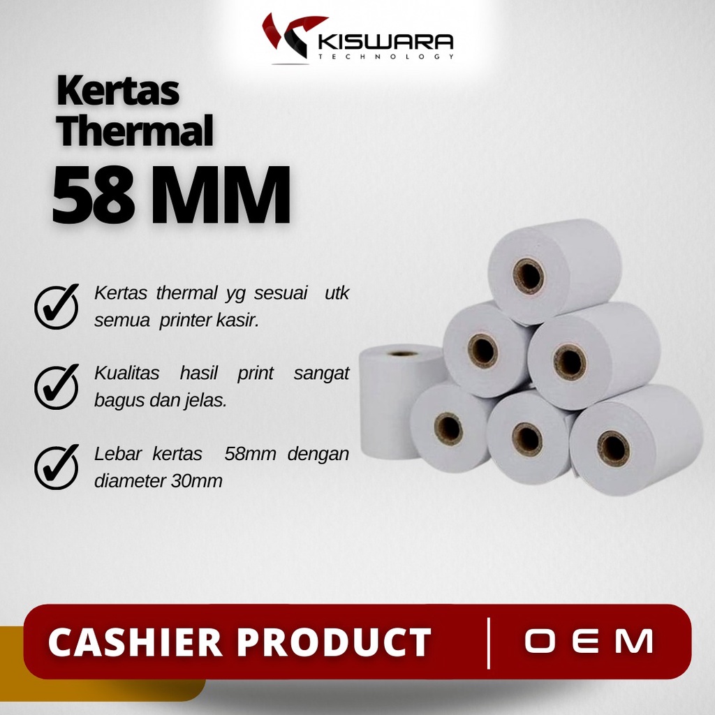 Kertas Thermal 58x30mm