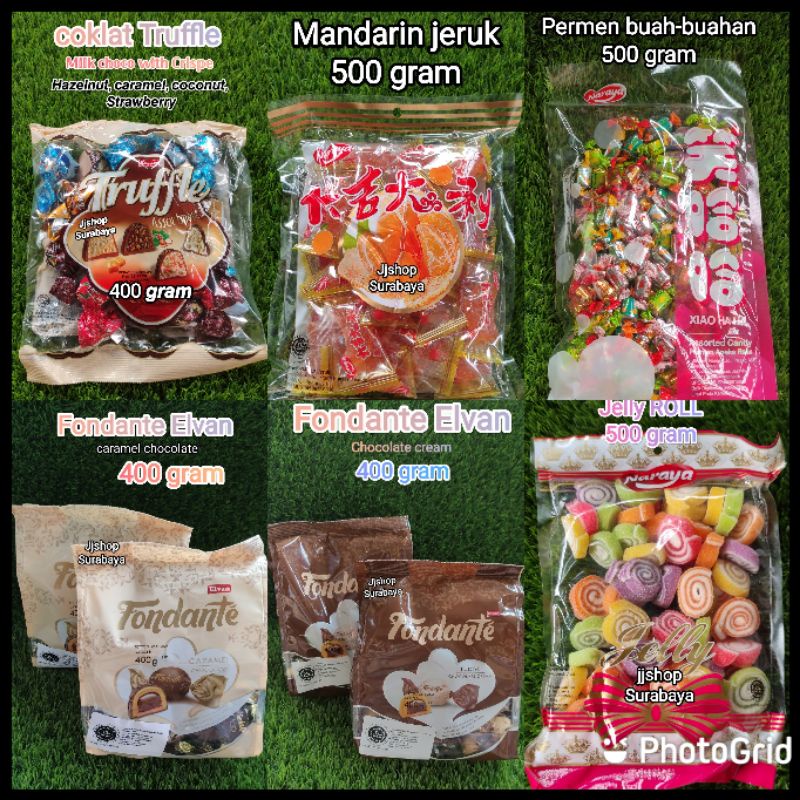 Termurahhhh...XiaoHaha Jelly roll jelly sandwich naraya Mandarin Orange Naraya jelly jeruk Permen XiaoHaha Xiao haha, truffle Permen aneka rasa buah 500 gram