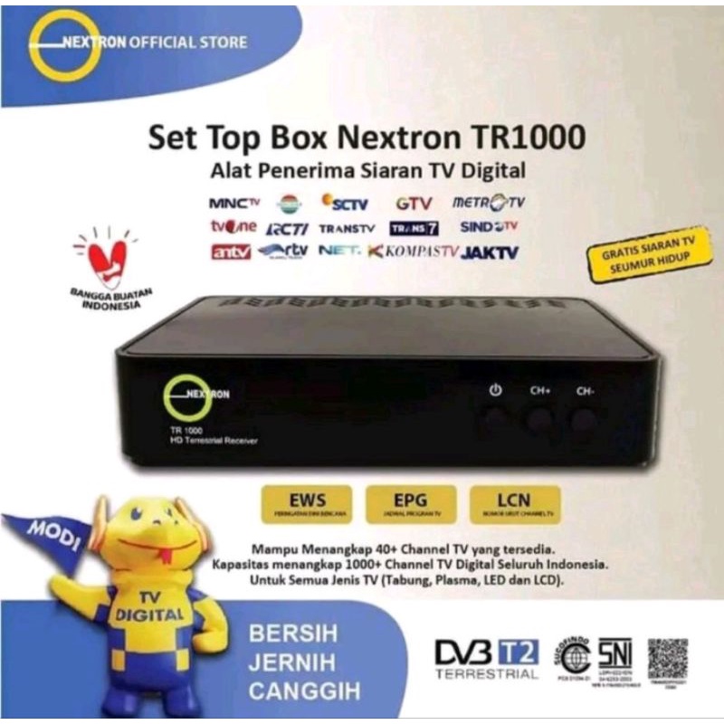 Set Top Box Tv Digital DVB T2 Nextron TR1000
