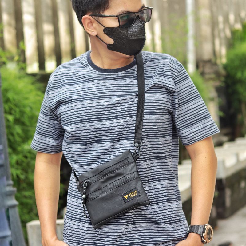 Tas mini selempang pria wanita Anti air Zeplin