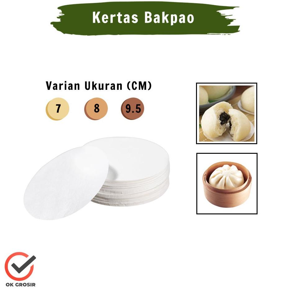 

☣ Kertas Bakpao / Alas Bakpao 3 Varian Ukuran [1 Pack 500 lbr] デ