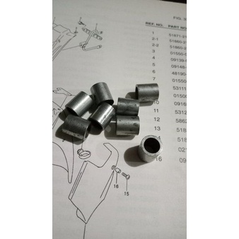 ring bosh bos spacer cover tutup shock & legshield sayap luar Suzuki satria 2t 2tak lumba hiu Shogun