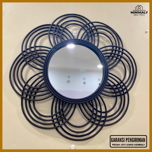 DREAMHOMESTORE Kaca Dinding Rotan Premium Cermin Gantung Cermin Aesthetic  Cermin Hias Dinding Cermi