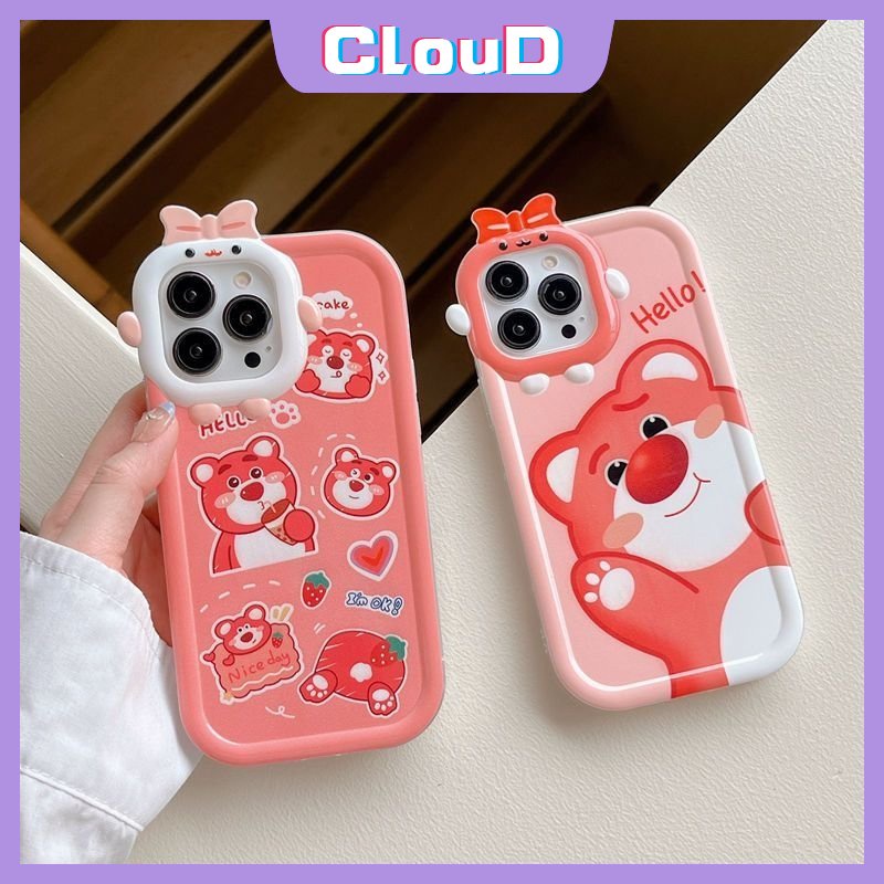 Vivo Y22 Y2 Y16 Y35 Y17 Y15 Y20s Y11 V25 Y12 Y21 Y15s T1 Y55 V23 Y02s V25E Y75 Y22s Y91 Y31 Y20 Y33s Y51 Y20i Y15A Y12i Y30 V23E 3D Bow Monster Lens Lembut Lucu Manyo Love Heart Case
