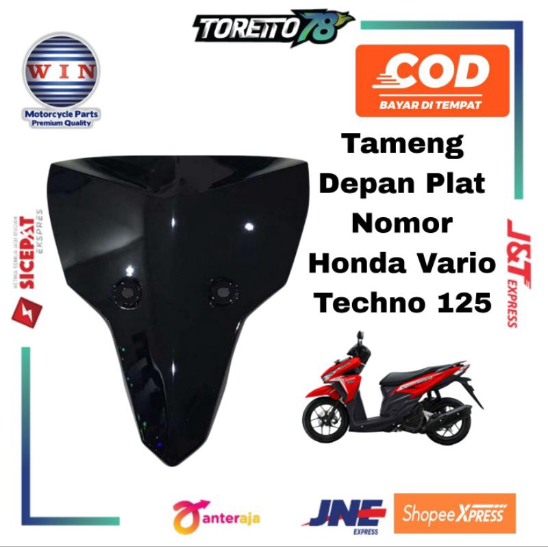 Tameng Depan Plat Nomor Honda Vario Techno 125 Old 2012-2014 Merk Win