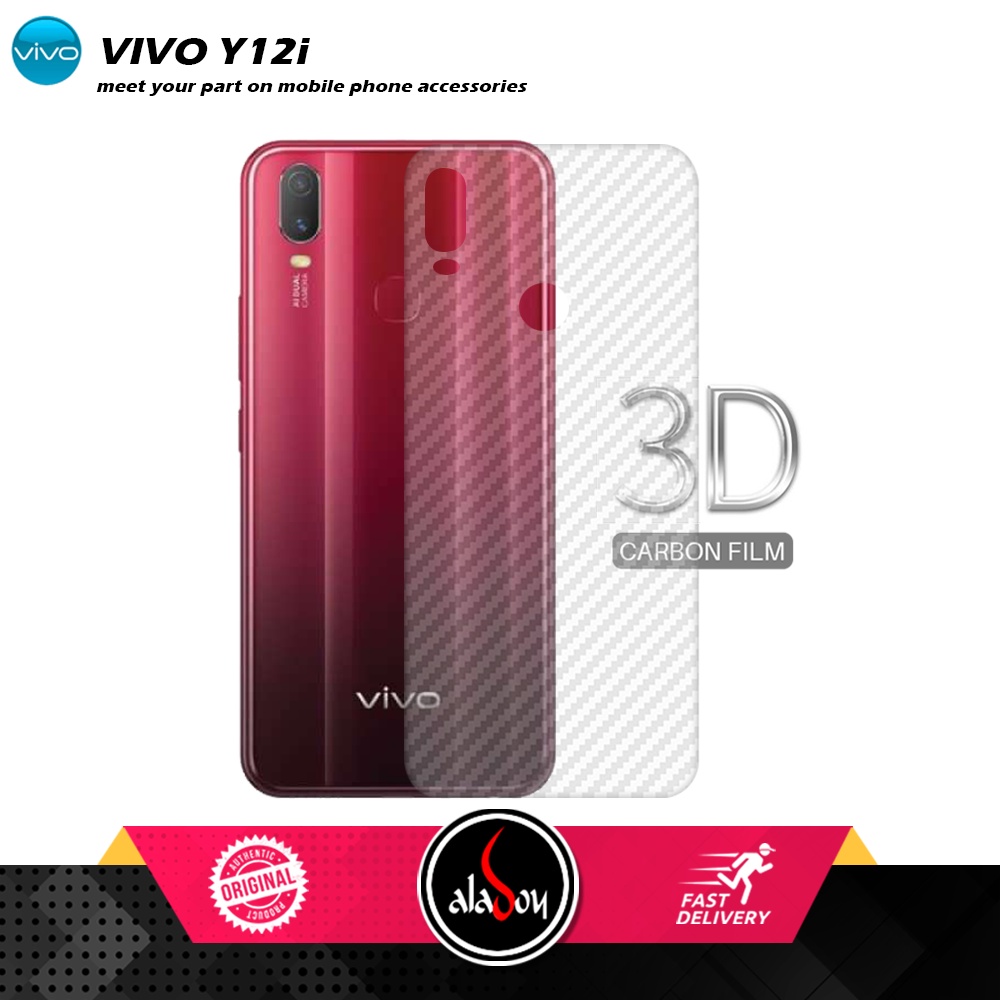 Paket 3IN1 Tempered Glass Layar Matte Anti Glare VIVO Y12I/Y11 Free Tempered Glass Camera dan Skin Carbon