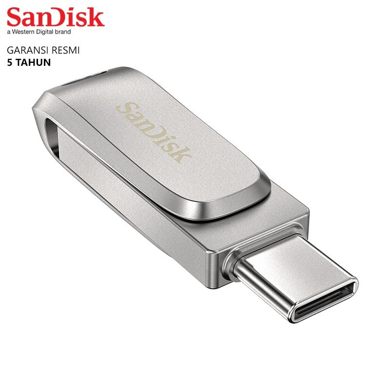 Flashdisk SanDisk OTG 128GB USB Type-C USB 3.1 Ultra Dual Drive Luxe