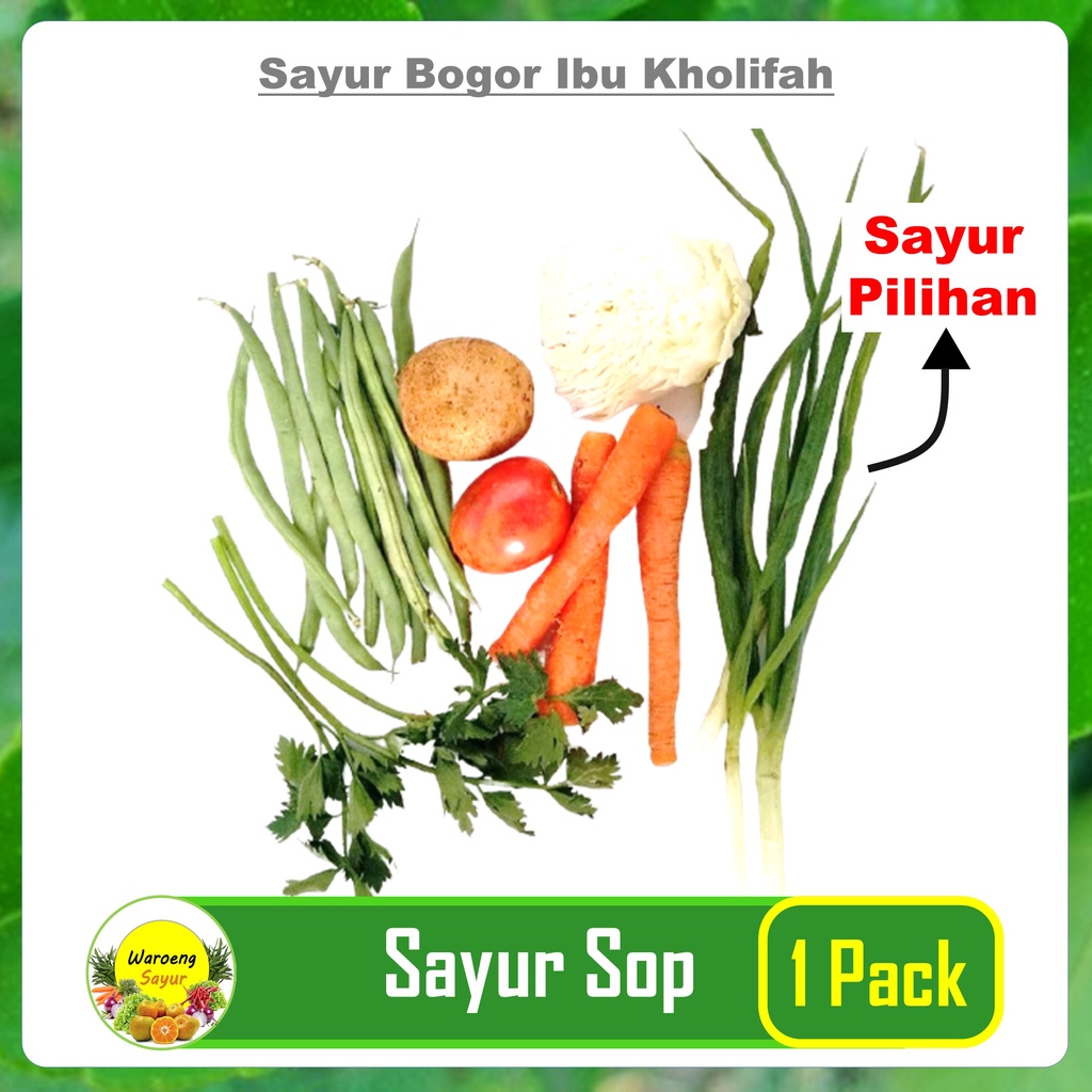 

Paket Sayur Sop 1 Pack Makanan Sayur Sayuran Segar Bogor