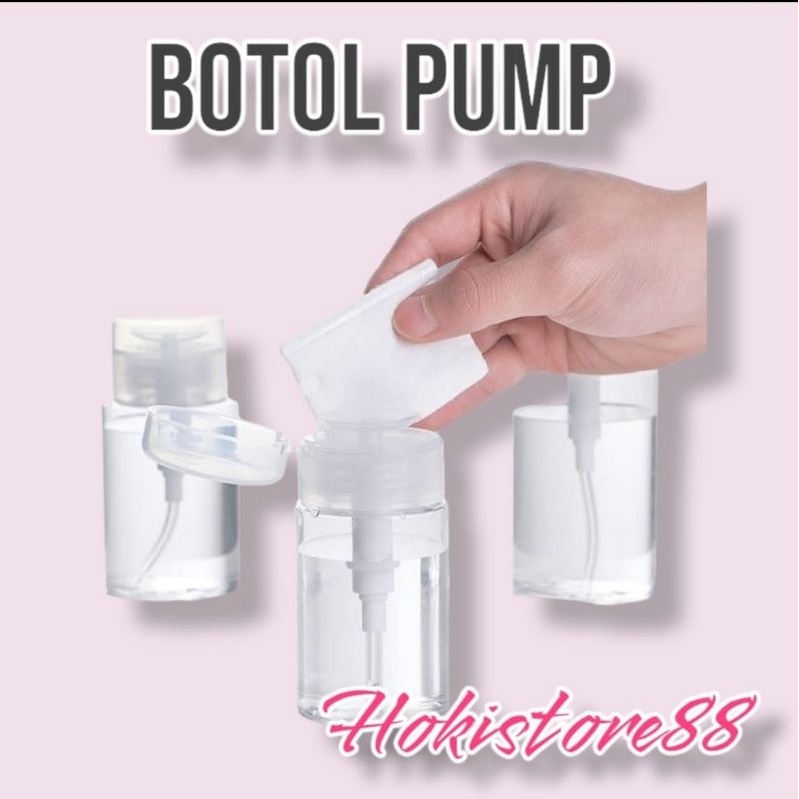 Botol Pump Perlengkapan Nail Art//UV Gel Polish Remover Cleaner Acetone Water Storage