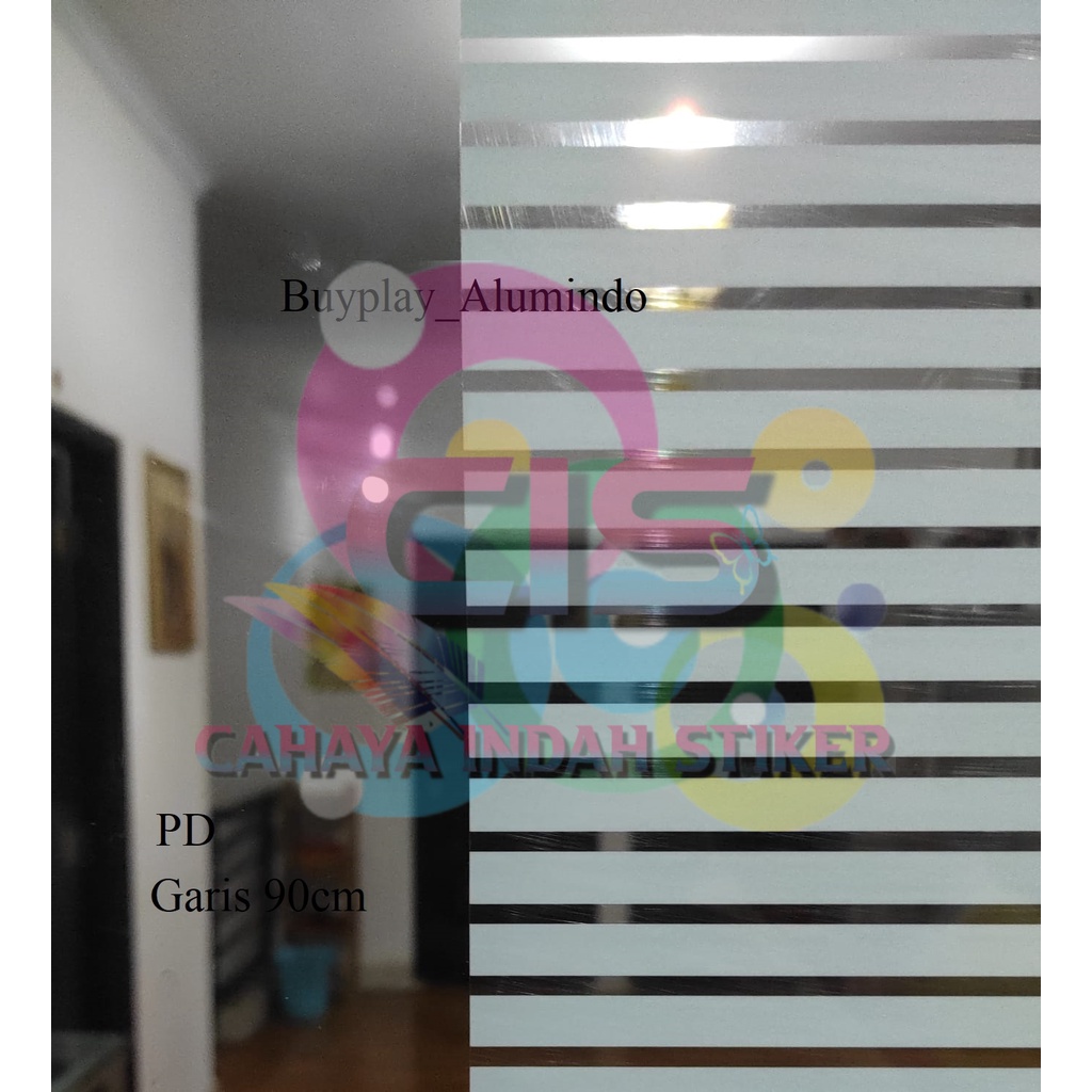 STIKER KACA SANDBLAST/STICKER KACA motif Garis