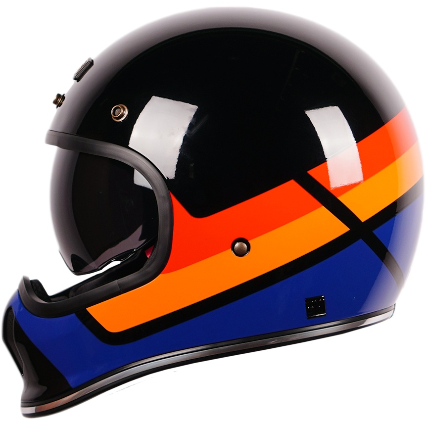 NJS FREEDOM SPRINTER Black/Red - Orange - Helm Full Face | NJS | NJS freedom | Freedom | Freedom Mot