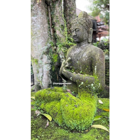 Patung Buddha Batu Candi Batu Hitam Tinggi 120 cm