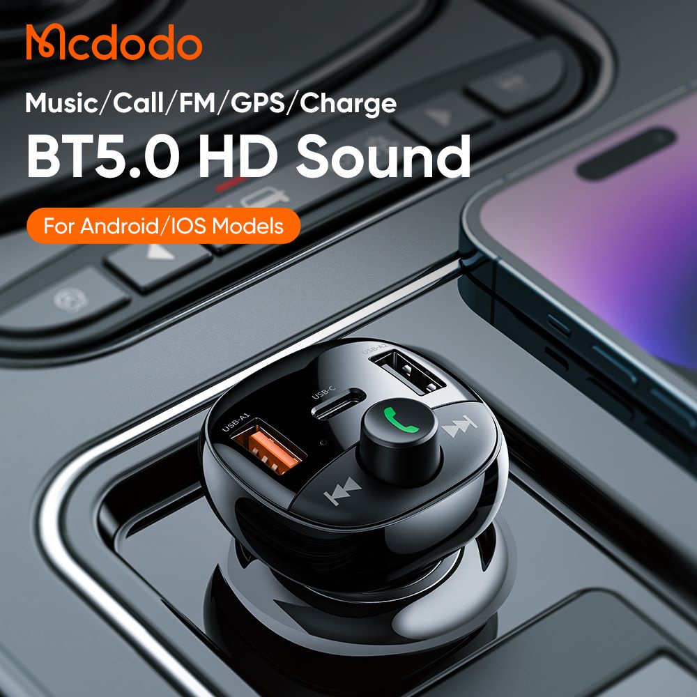 MCDODO CC3060 Car Adaptor Charger USB Bluetooth FM MP3 Player Mobil