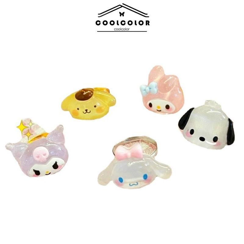 COD❤️Cincin Kuromi Melody Adjustable Resin Retro Gaya Untuk Wanita- cl