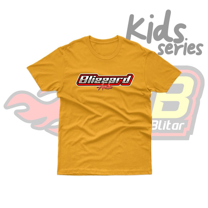 Baju Kaos Anak - Blizzard Audio Sound System Katun - Soundbalapblitar