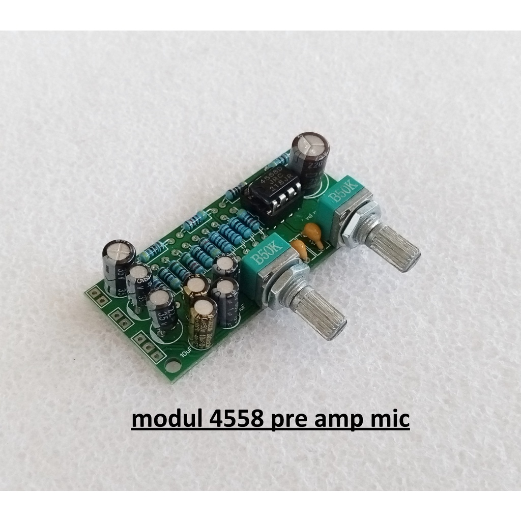 Modul Pre Amp Mic 4558 2 Mic