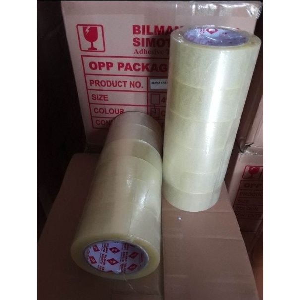

Lakban Packing murah berkwalitas isi 6 roll,Bilman Simoto 45 x 100y