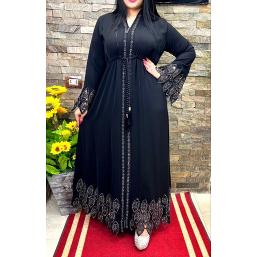 PO abaya hitam gamis etnik  kombinasi MESIR IMPORT