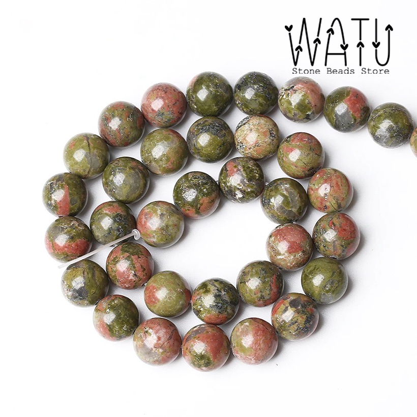 Manik Batu Alam Natural Unakite Stone Beads Unakite 6mm 8mm 10mm