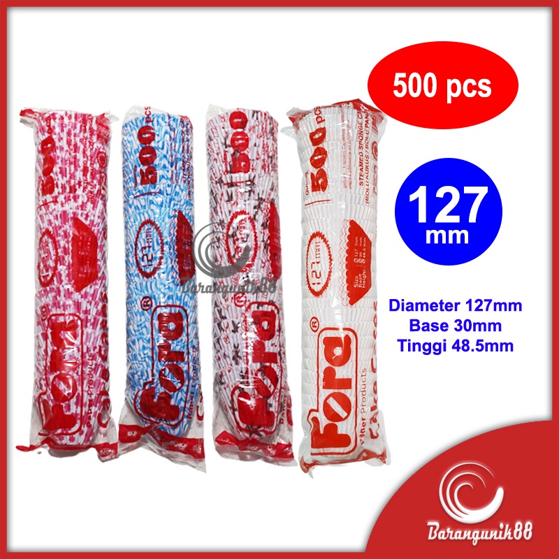 Kertas Bolu Kukus Fora Motif 127mm 500 Lbr Bulat Cake Case Cup Cake Food Grade