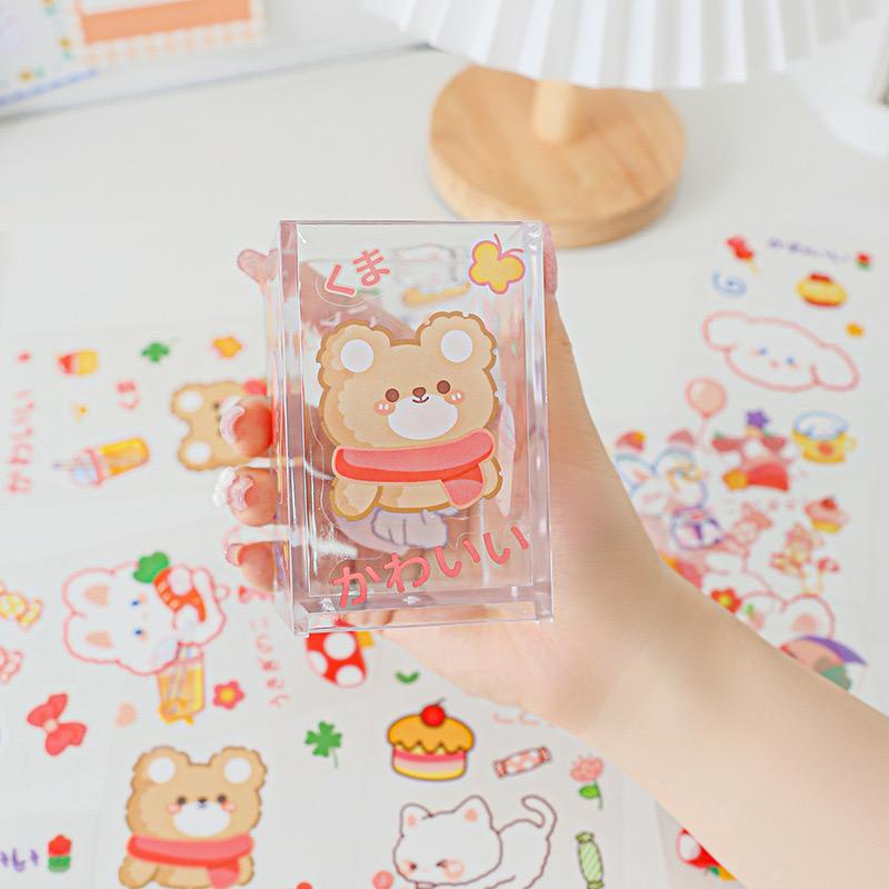 LEXJAKARTA  Cute Sticker Sticker Momo Aesthetic Stiker Buku Diary Tumpr Botol Lucu Stiker Decor Sticker Case