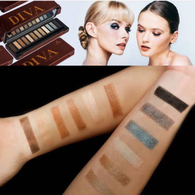 LT PRO DIVA Eyeshadow Palette | Eye Shadow 12 Warna