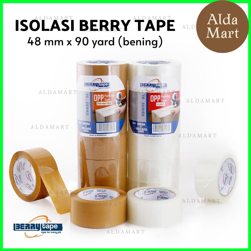 Lakban Murah OPP Berry Tape Bening 2&quot; Inch 48 mm x 90 Yard - Isolasi Packing - Lakban online shop