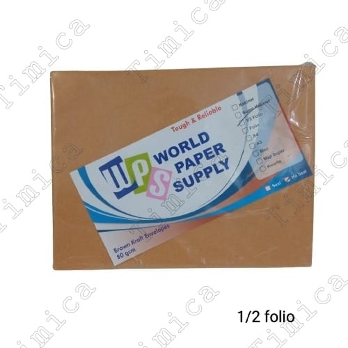 

AMPLOP COKELAT 1/2 FOLIO WPS ( 1 PAK )