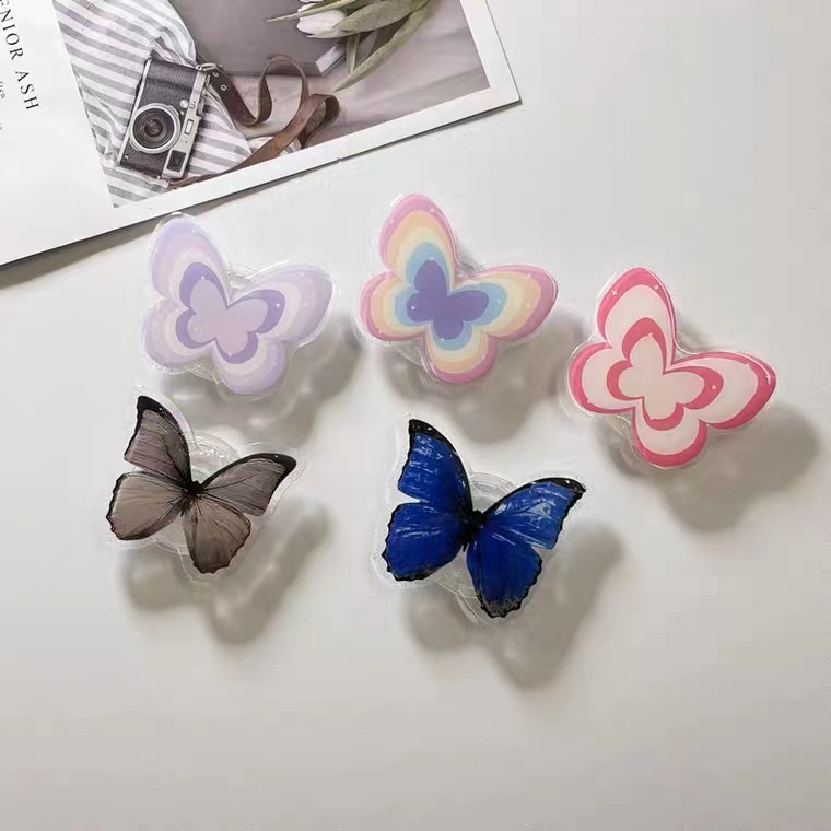 Fantasy Gradient Butterfly Bracket Phone Grip Korea Holder Ring Universal Scalable Phone Stand Holder