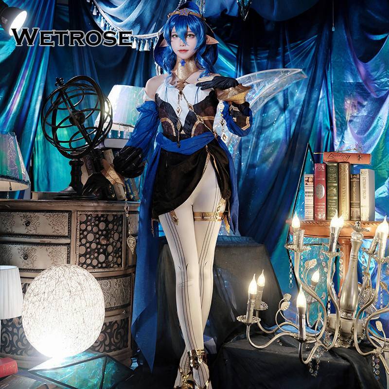 【Wetrose】Genshin Impact Cos Costume New Character Layla Complete Suit Cosplay Anime Game Costume Kostum Wanita For Women Girl