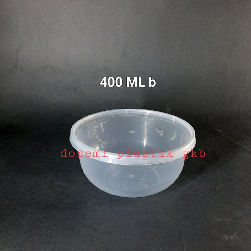 [ 25PCS ] thinwall bulat lux 400ml / cup salad buah pudding bubur / thinwall 400ml / bowl 400ml
