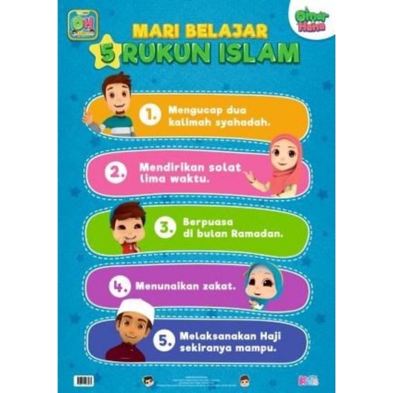 

Poster belajar anak rukun islam