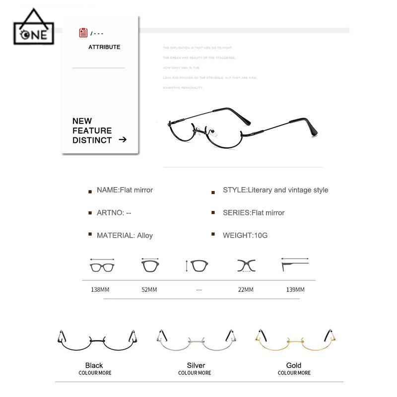 COD❤️Kacamata Pendant Frame Fashon Korea Wanita Half-Frame Glasses Setengah Bingkai Anti-slip Cosplay Accessories Netflix Dekoratif