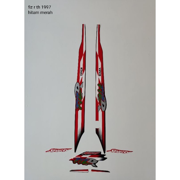 STRIPING ORI YAMAHA FIZ R Th 1997)Hitam Merah