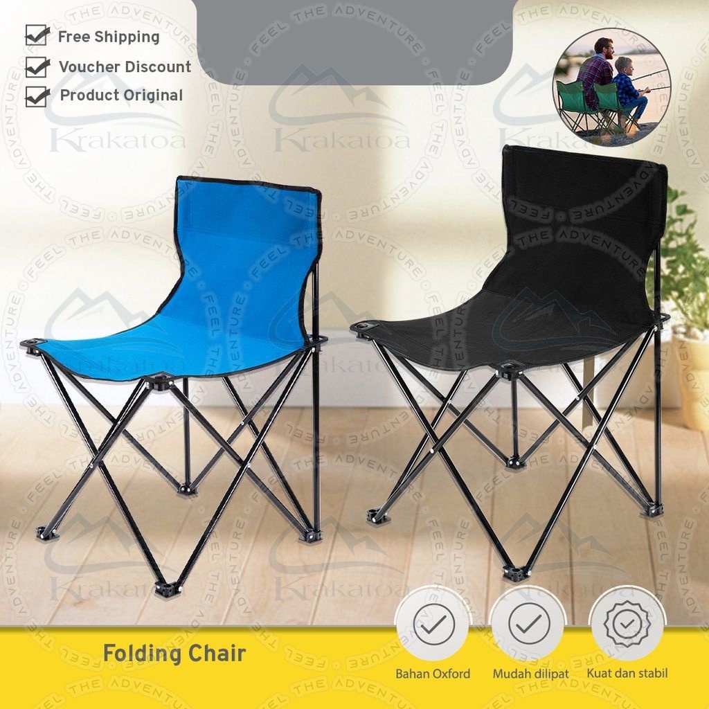 Bangku Lipat Outdoor Ukuran Besar & Ekstra Besar` Kursi Portable Pancing Mancing Camping Piknik