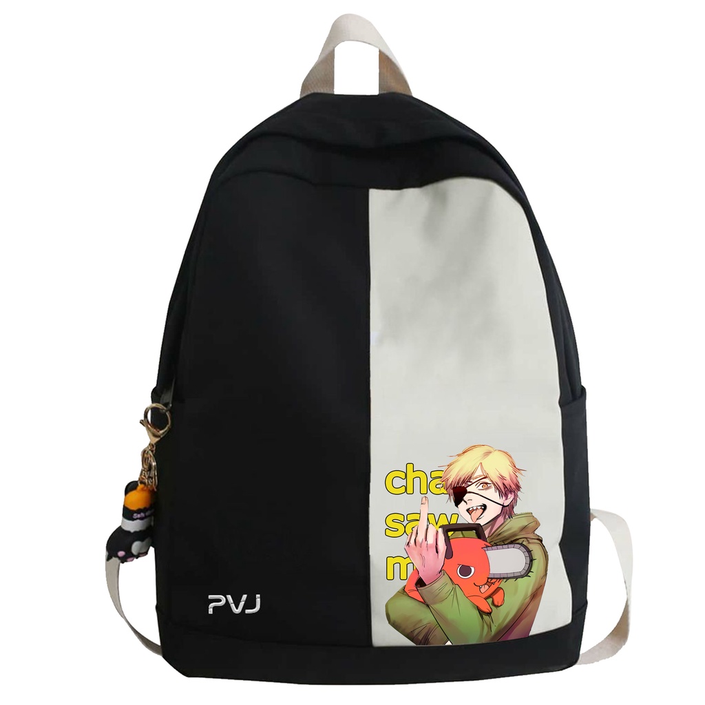 PVJ - Tas Anime Chainsaw Man Denji Ransel Anak Sekolah Laki Laki dan Perempuan