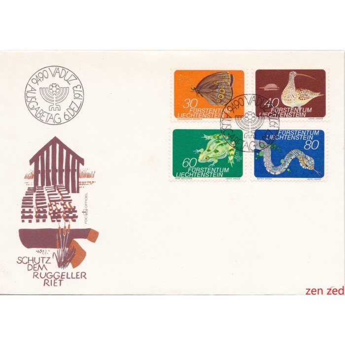 

A649 Prangko Liechtenstein FDC 1973 Animals 1 Pcs