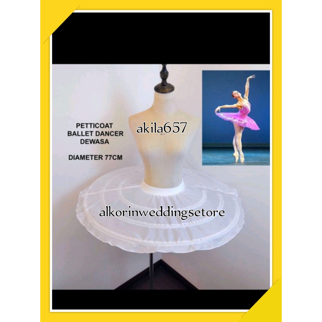 Rok pengembang baju olahraga ballet dancer untuk wanita dewasa 3 ring