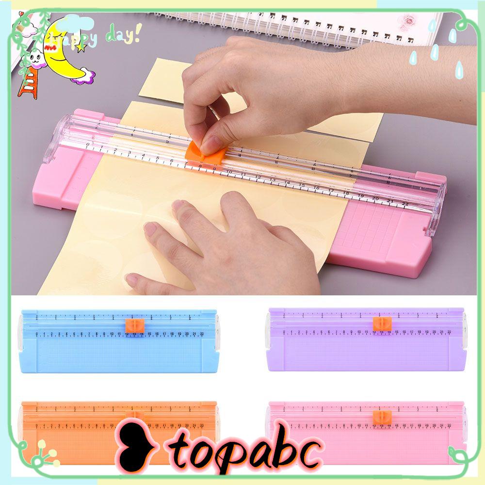 Top Paper Cutter DIY A4/A5 Ringan Perlengkapan Kantor Foto Penggaris Cutting Card