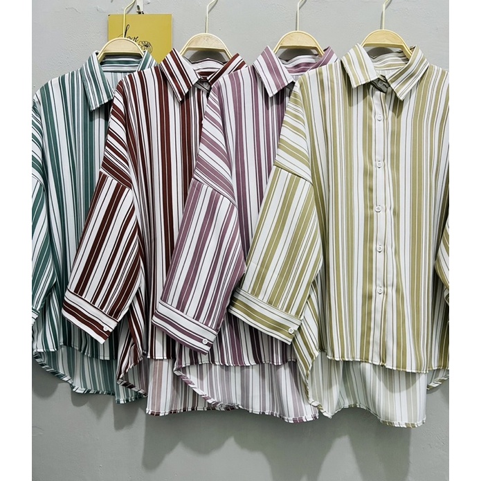 Cherry_ KMJ Salur shakila twill / kemeja basic / kemeja wanita / kemeja oversized