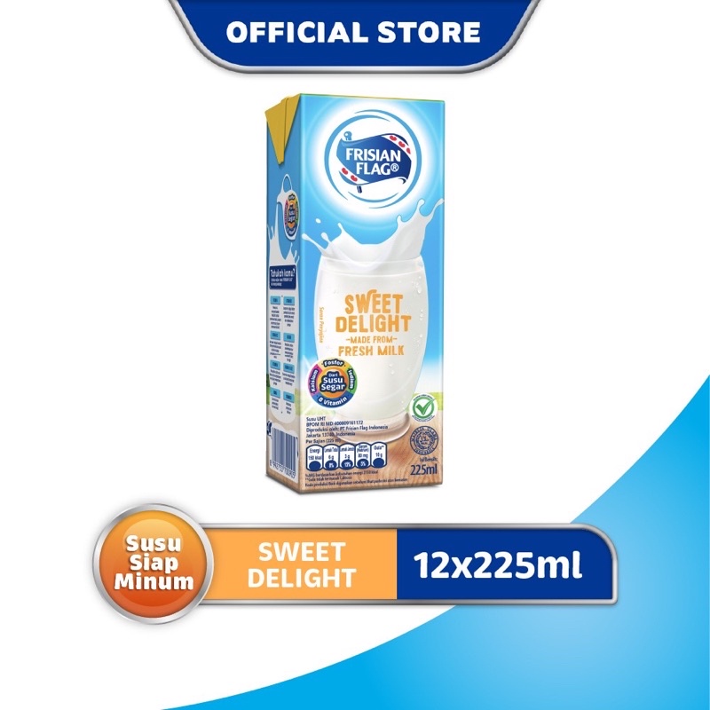 

Frisian Flag UHT Sweet Delight 225 ml x 6 x 2