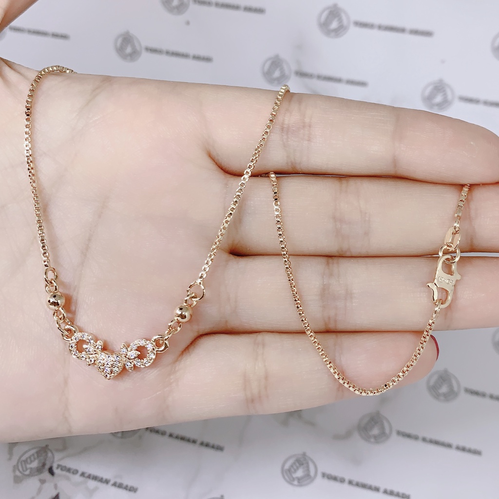 Kalung Xuping Gold Perhiasan Fashion Wanita liontin Bunga Mutiara *07