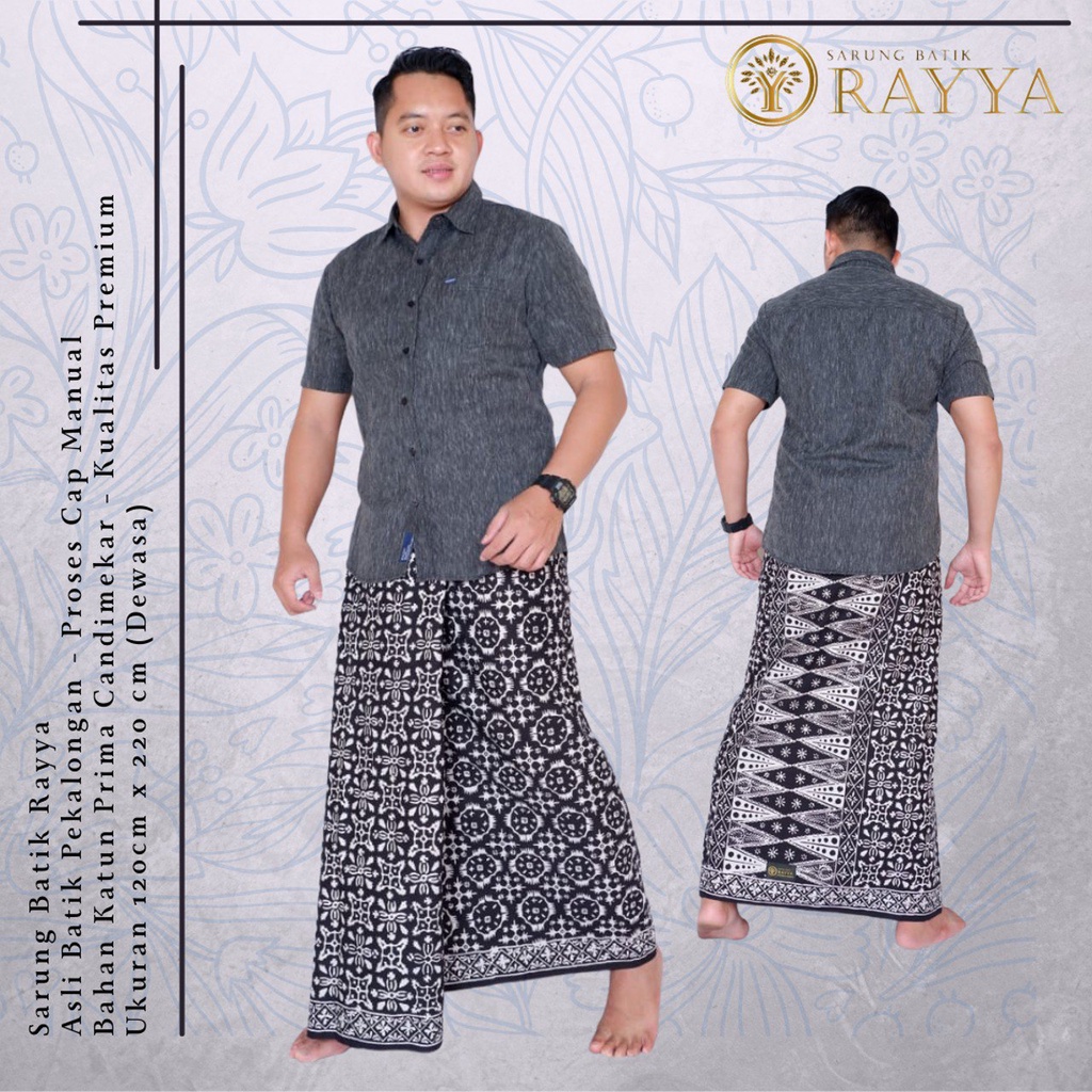 sarung batik motif jlamprang hitam putih / sarung batik VELDANAVA pekalongan