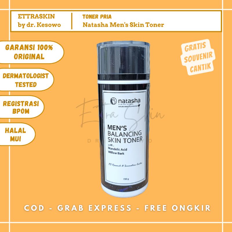 Natasha Skincare - Men's Balancing Skin Toner Pria - Ettra Skin by dr Kesowo ( MBST150 ) Men Moistur