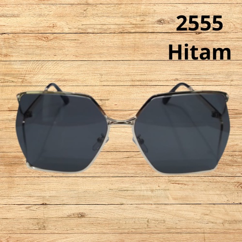 [2555] Kaca mata Fashion Kacamata Wanita Pria Frame Transparan Hitam impor Kacamata korea/ Kaca mata Fashion/ Kacamata anti mati Gaya