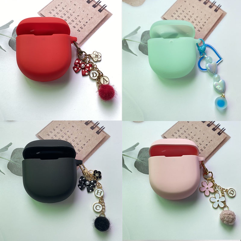 Untuk Bose QuietComfort Earbuds II Case Dengan Keyring Lucu Silikon Wireless Bluetooth Earphone Cover Soft Shell Protect Cover