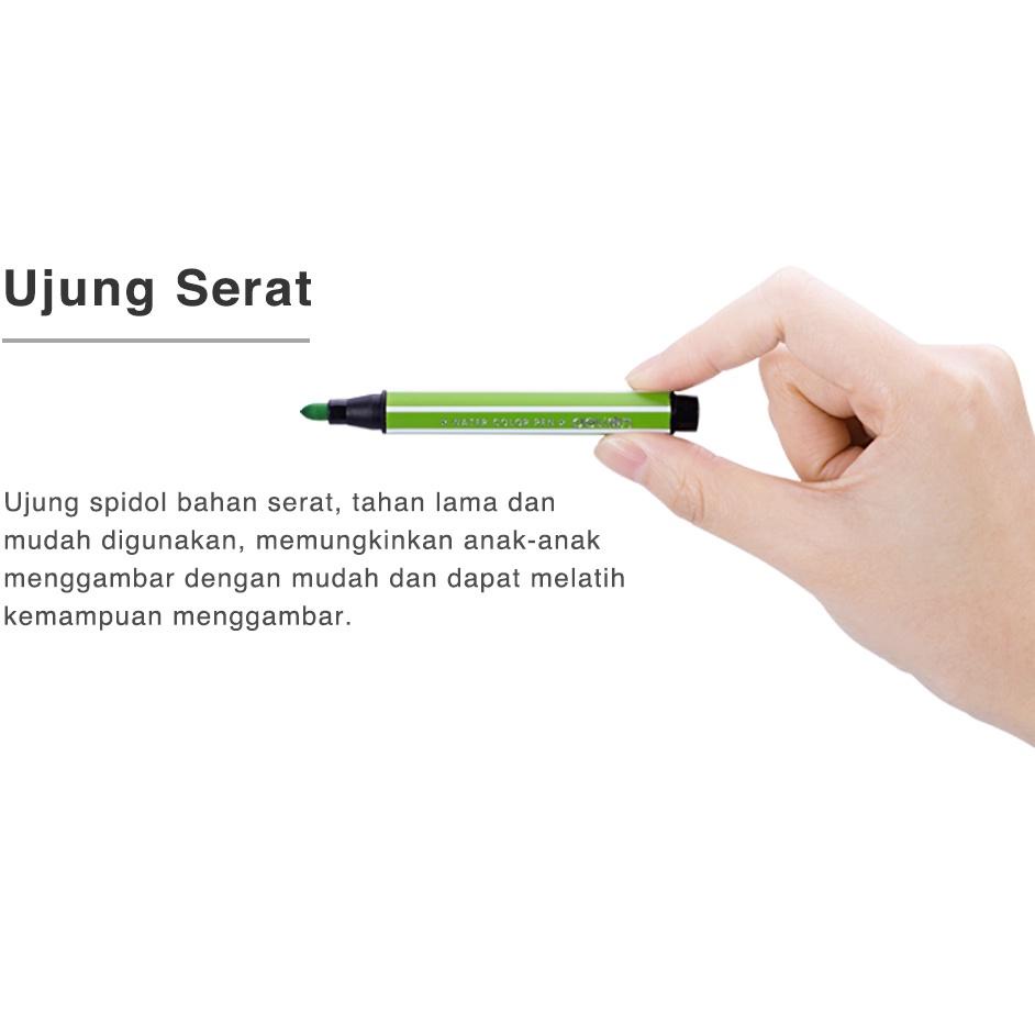 

(V-W9W-➸) Deli Spidol Warna Sekolah 12/18/24/36 Warna Tinta dapat dicuci 70653 trending