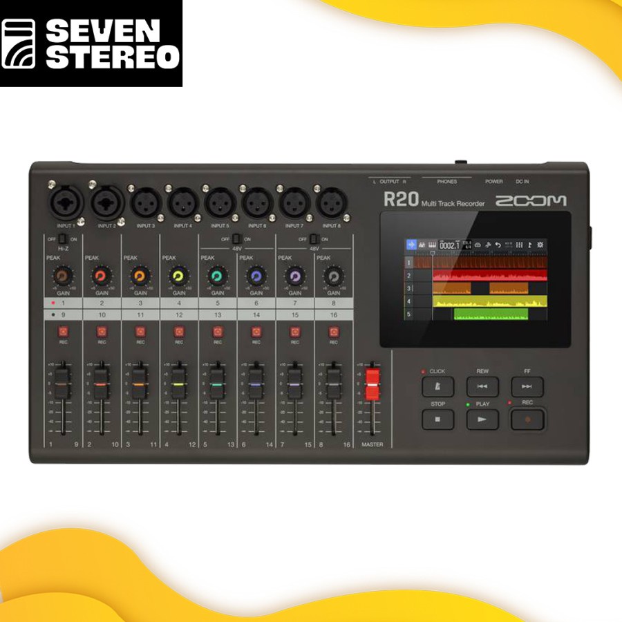 Zoom R20 Multi Track Recorder Mixer Interface