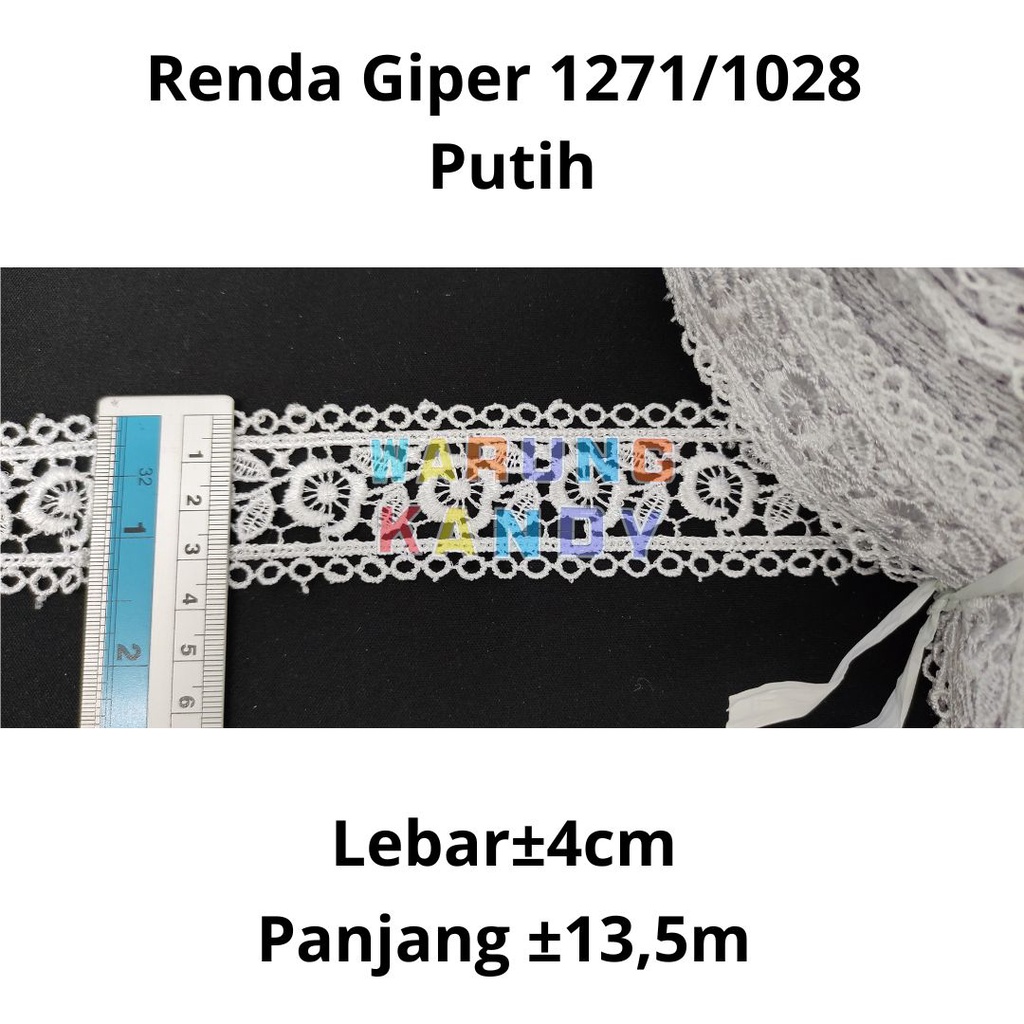 Renda Giper 951 / 1271 4cm Putih